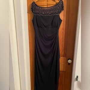 MSK Navy Size 16 Beaded Formal Dress